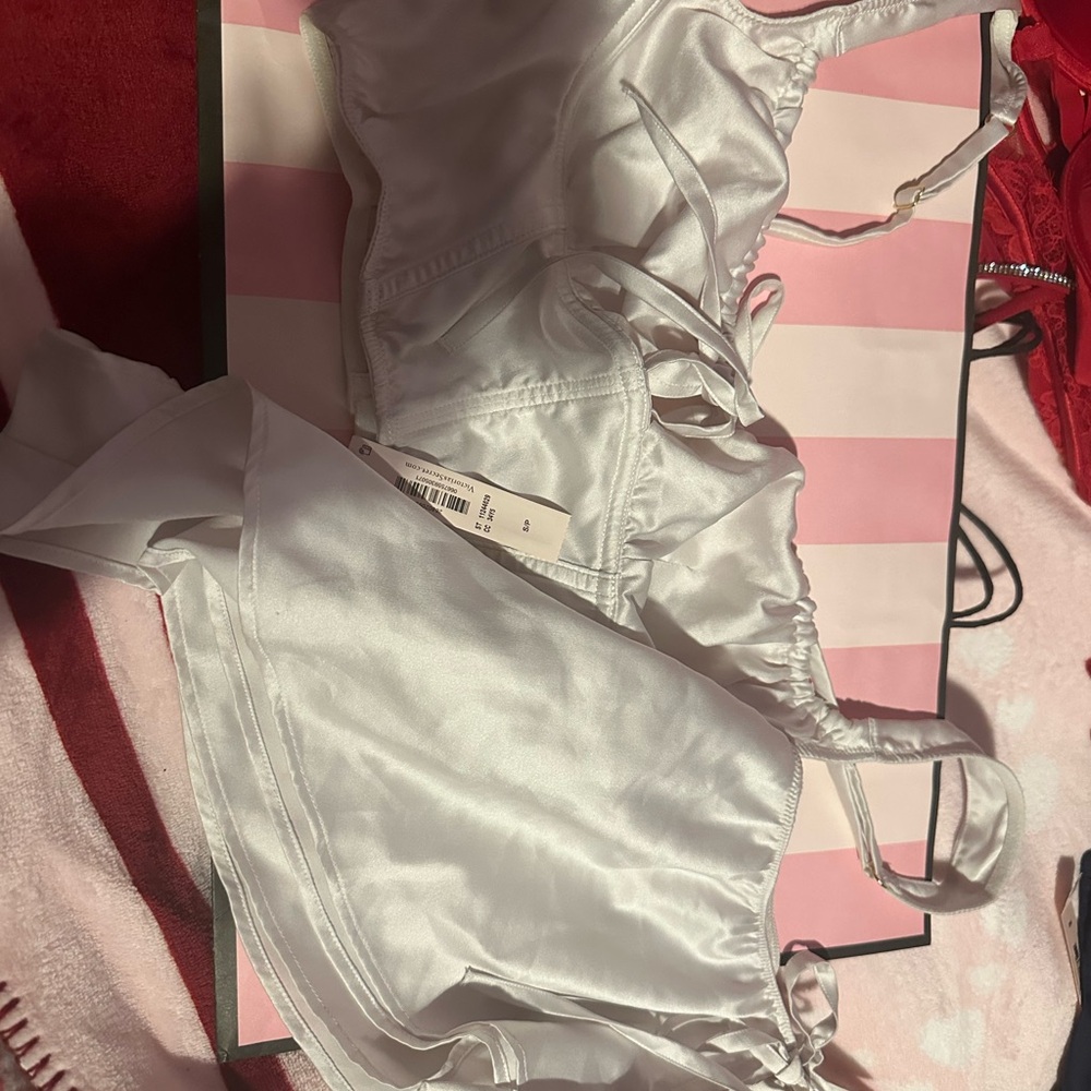 Victoria's Secret White Satin Pajama Set